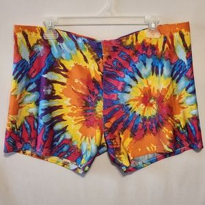 Rogue Rainbow Tie Dye Spandex Shorts